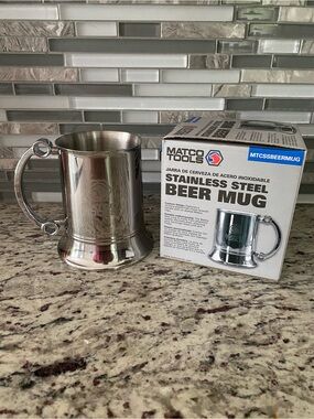 Matco tools beer mug stainless steel promo rare man cave garage collectibles
